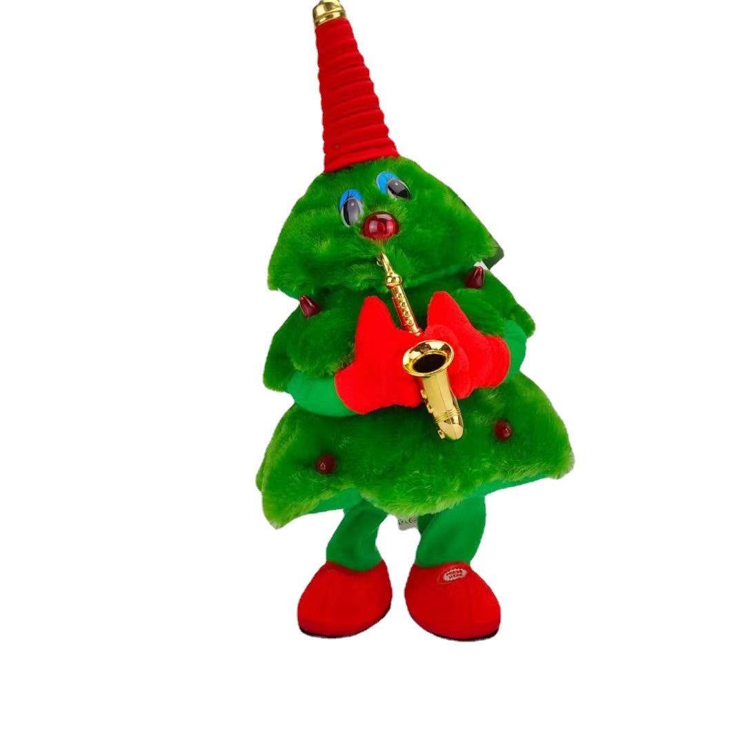 *New Christmas Decor Alert* - Electric Plush Dancing Christmas Tree Glowing Singing plush toy for holiday party decoration