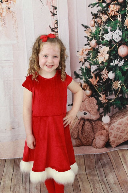 House of Hutson Original “Ms. Claus” Red Velvet Dress. Mother & Daughter Themed. Christmas Fit.