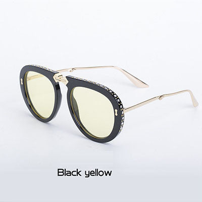 Sunglasses, women's diamonds, fashionable folding sunglasses