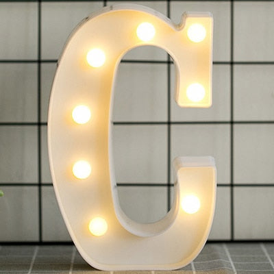 Luminous LED Letter Night Light. Christmas Home Decoration.