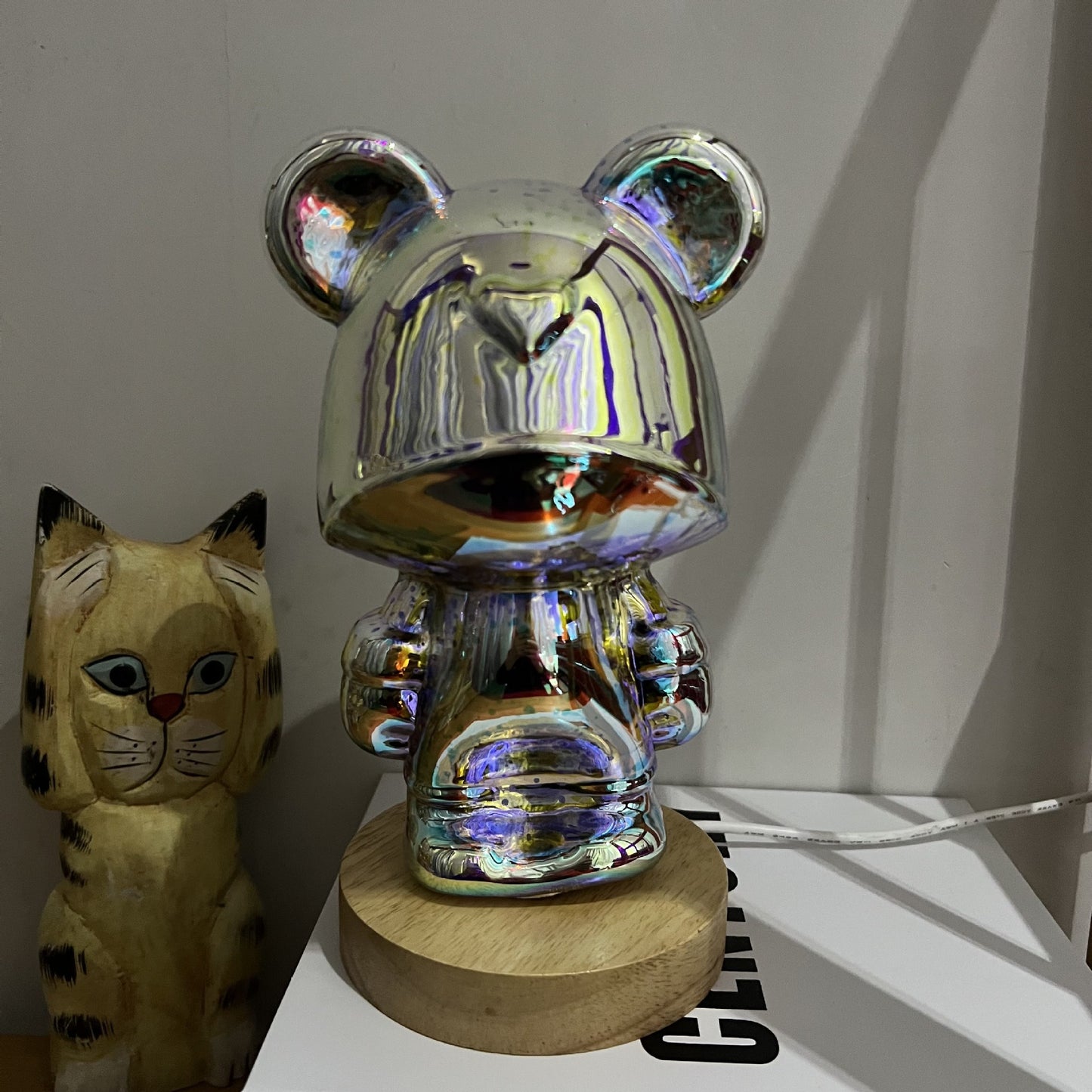 *New Christmas Decor Alert* - 3D Glass Fireworks Bear Ornament