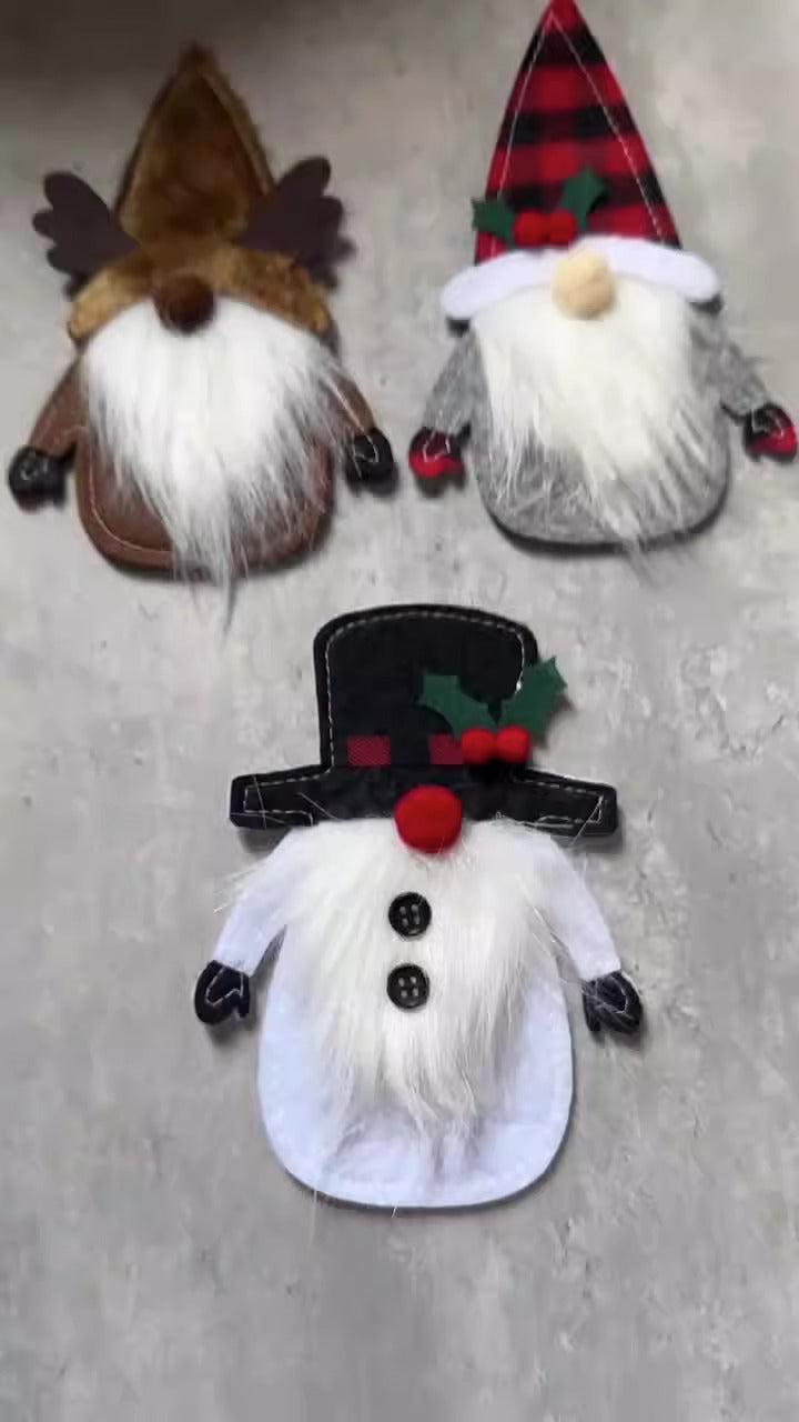 Christmas Decorative Articles Long Dwarf Knife and Fork Set Christmas Doll Old Man Snowman Table Arrangement