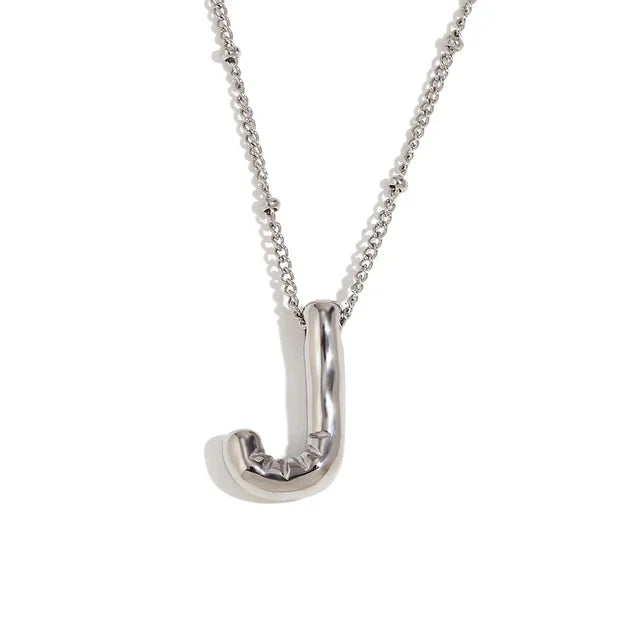 Alphabet Letter Pendant Necklace Stainless Steel Vintage Wedding Party Choker Jewelry Gift for Women Men