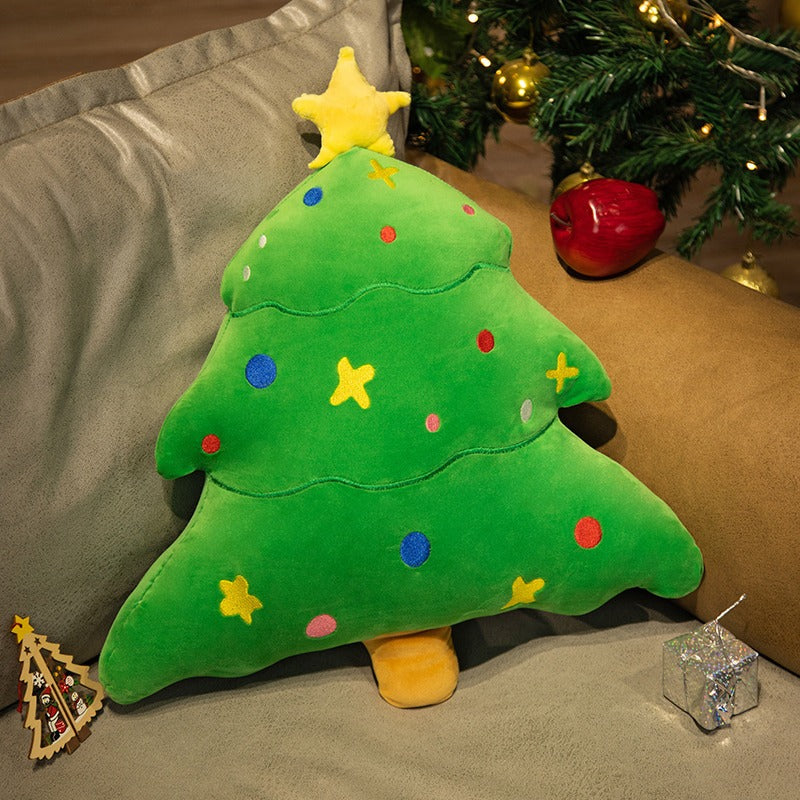INS Christmas decoration pillow Christmas tree doll living room sofa cushion bed pillow red pillow case