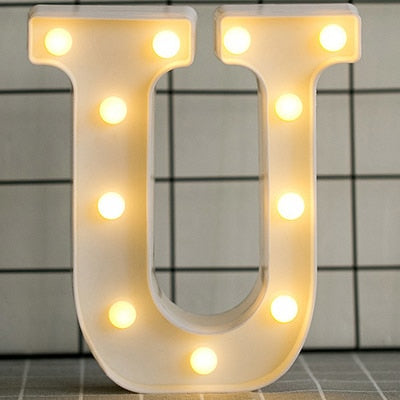 Luminous LED Letter Night Light. Christmas Home Decoration.