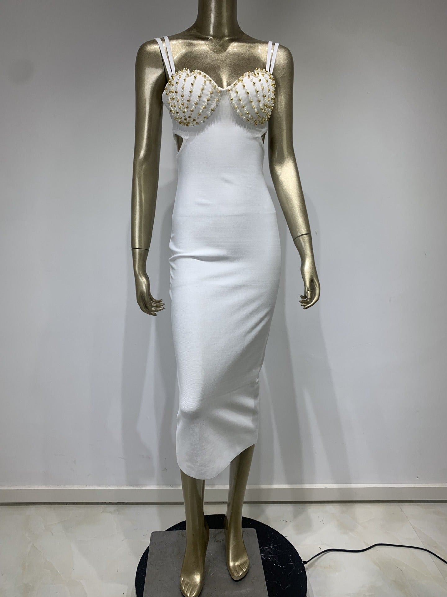 Bandage dress chain halter skirt party party dress