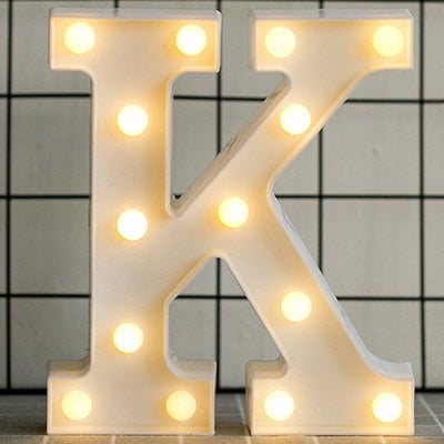 Luminous LED Letter Night Light. Christmas Home Decoration.