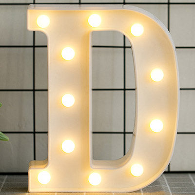 Luminous LED Letter Night Light. Christmas Home Decoration.