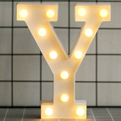 Luminous LED Letter Night Light. Christmas Home Decoration.