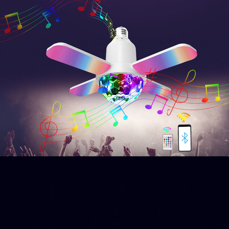 Mini four-leaf Bluetooth starry sky light Household indoor wireless Bluetooth plus white light colorful stage music atmosphere l