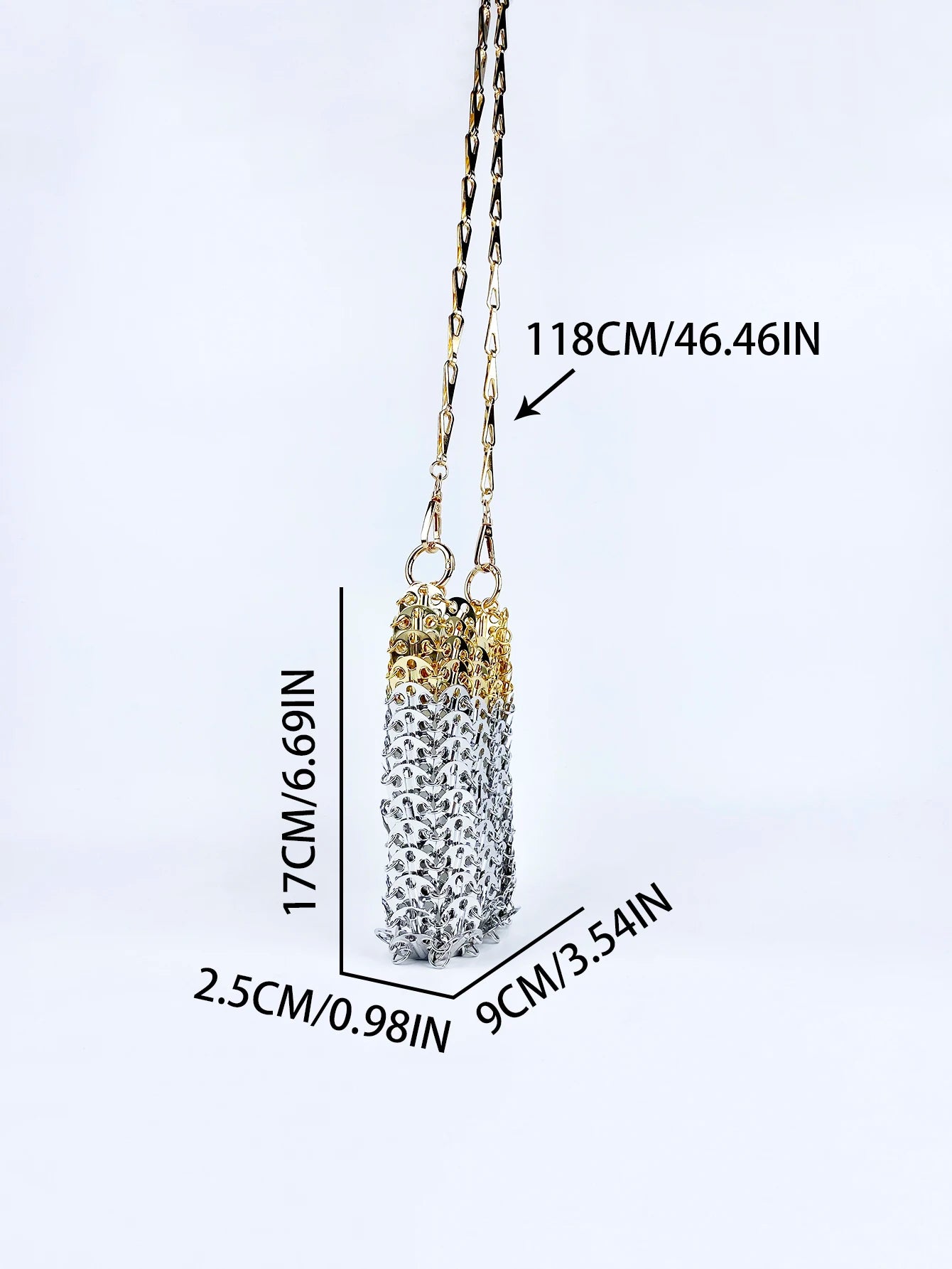 ‘Immortal Bag’ - Netizens New, Handmade, Woven-Metal Sequin Bag. Chain, Strap Mobile Phone One, Shoulder Crossbody Small Bag