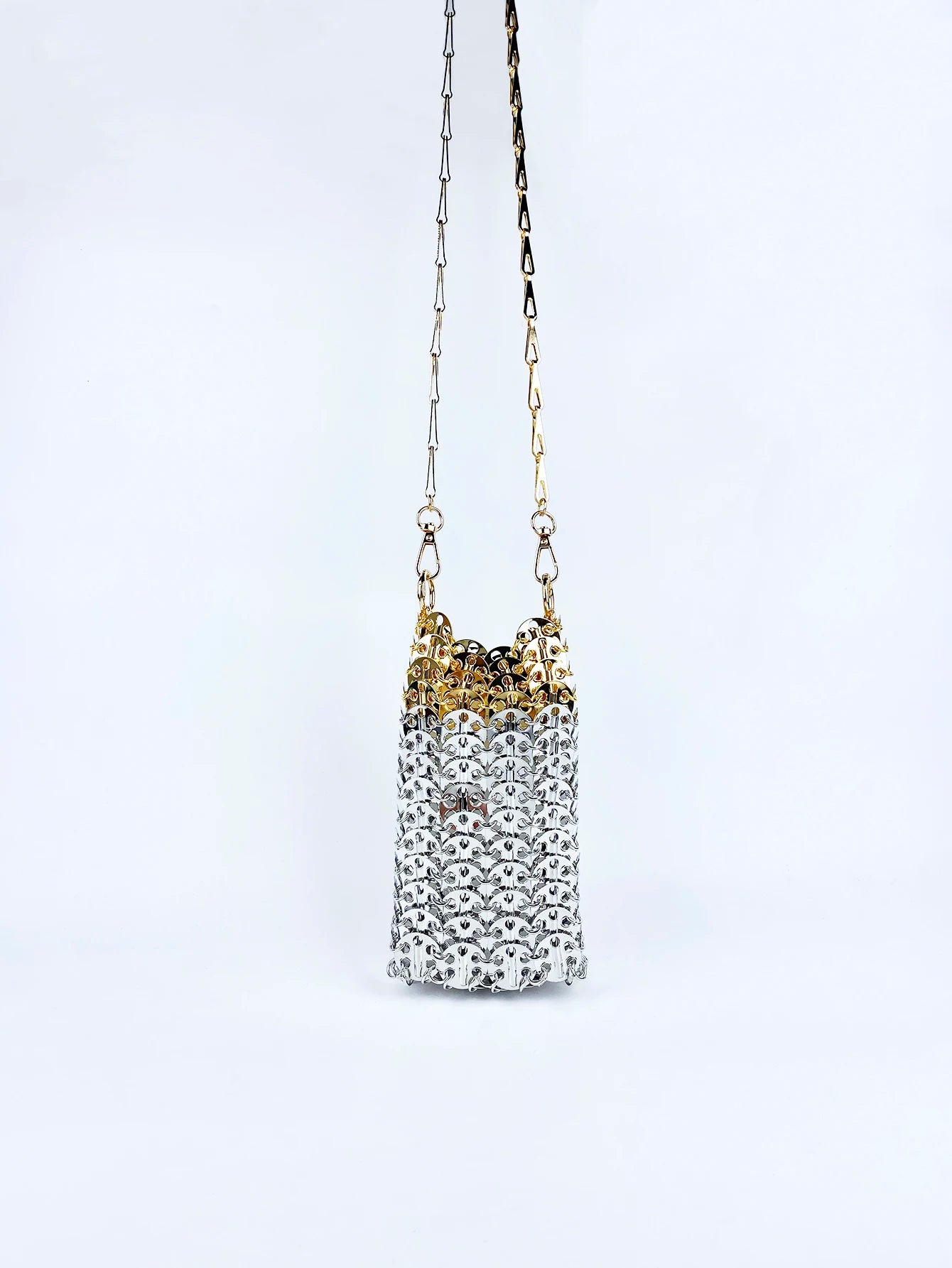 ‘Immortal Bag’ - Netizens New, Handmade, Woven-Metal Sequin Bag. Chain, Strap Mobile Phone One, Shoulder Crossbody Small Bag