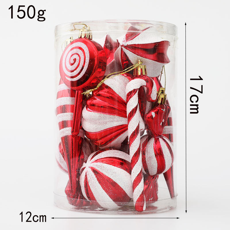 *New Christmas Decor Alert* - Christmas Candy Cane Gift Box Set of 14 Tree Ornaments for holiday party and decor