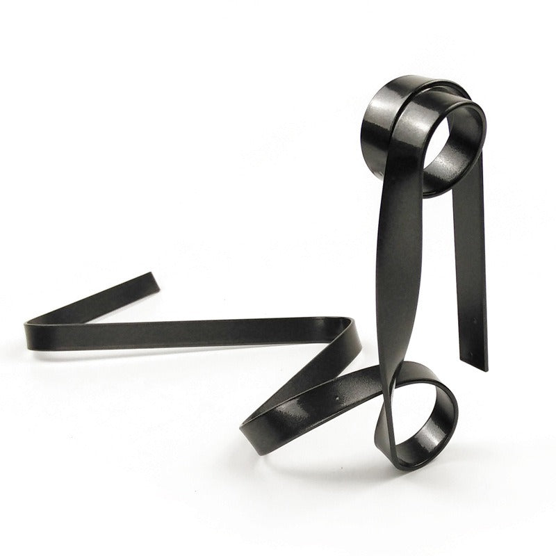 *New Christmas Decor Alert* - Metal ribbon suspended wine holder for holdiay decor and party