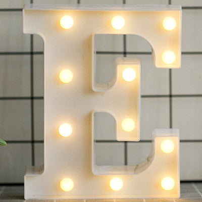 Luminous LED Letter Night Light. Christmas Home Decoration.