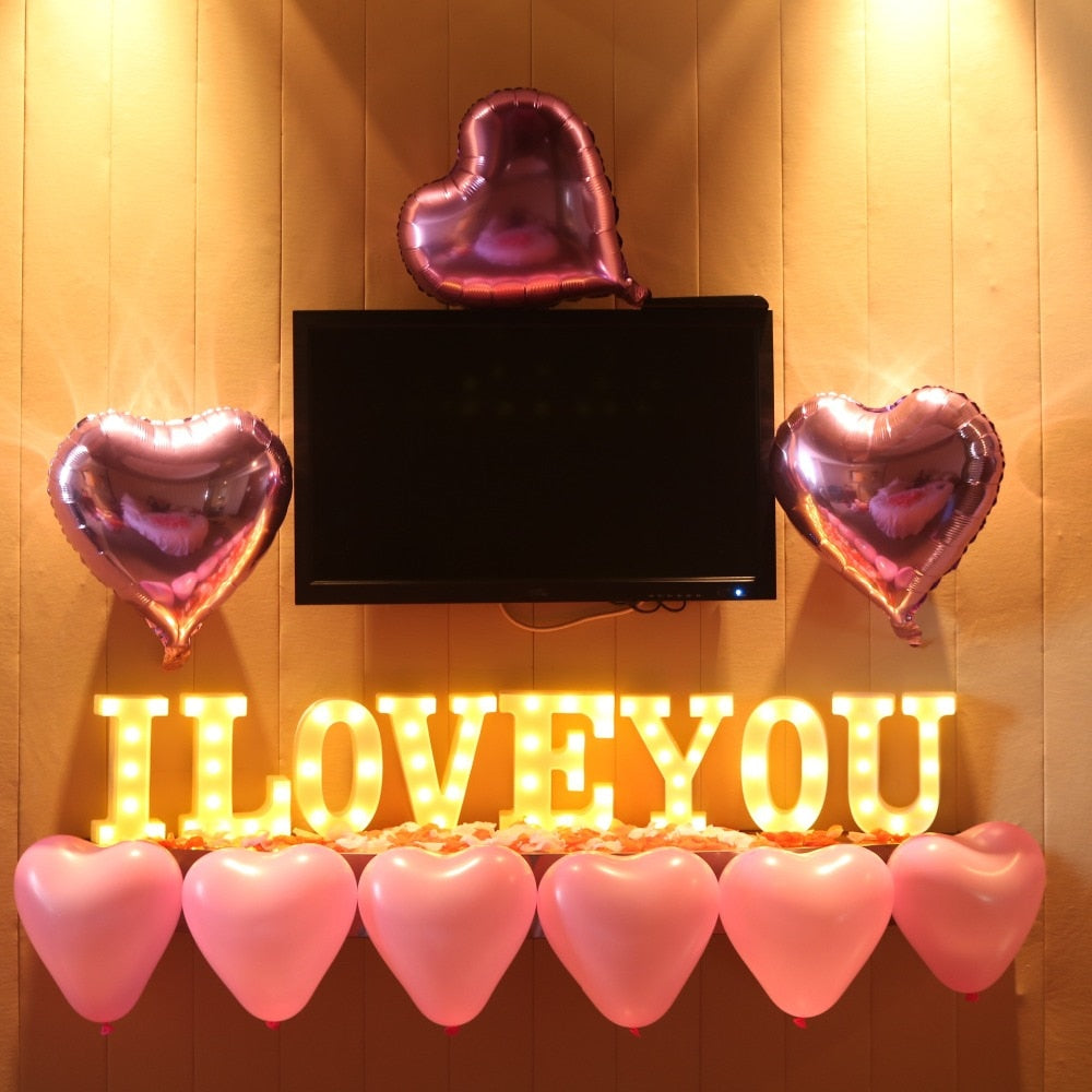Luminous LED Letter Night Light. Christmas Home Decoration.
