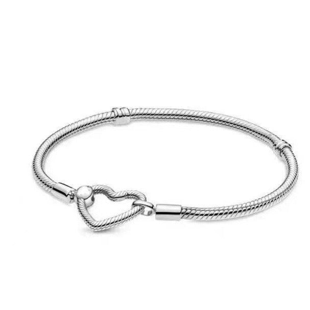 Women's spring buckle TO basic chain DIY color chain heart O shape bracelet