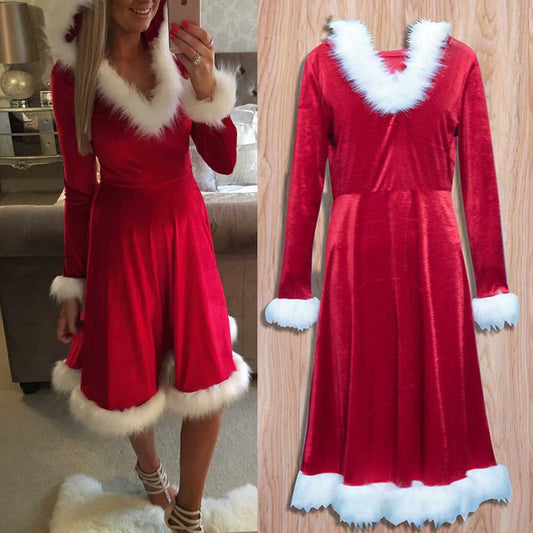 House of Hutson Original “Ms. Claus” Red Velvet Dress. Mother & Daughter Themed. Christmas Fit.