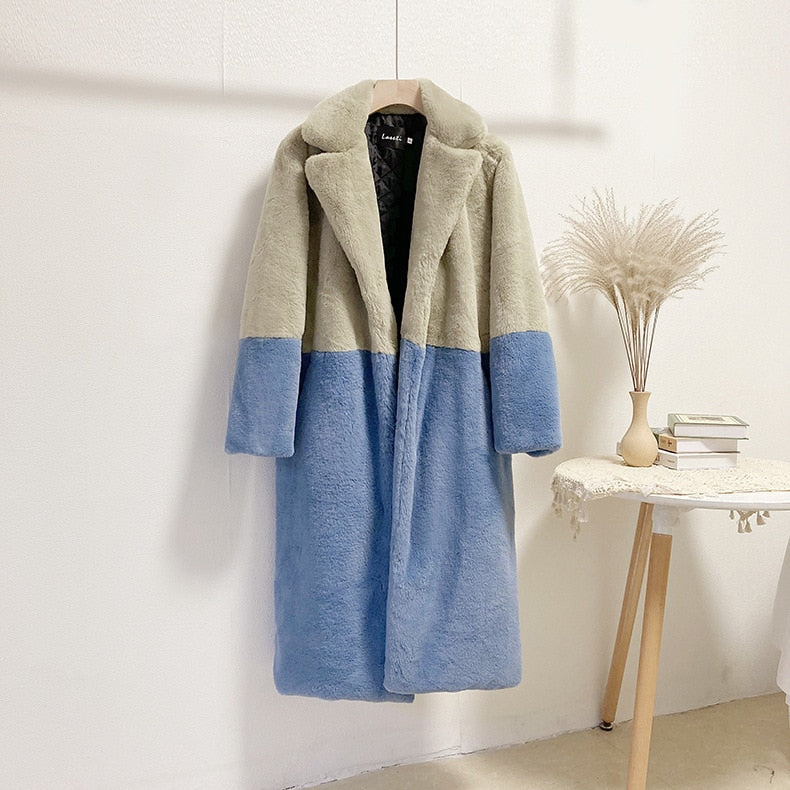 Winter Loose Velvet Mid-Length Coat