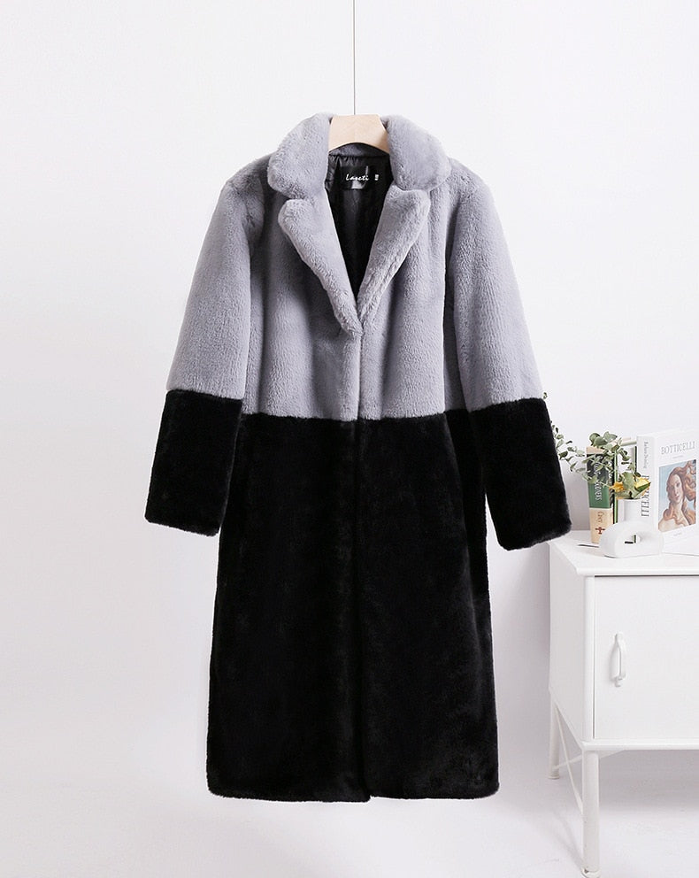 Winter Loose Velvet Mid-Length Coat