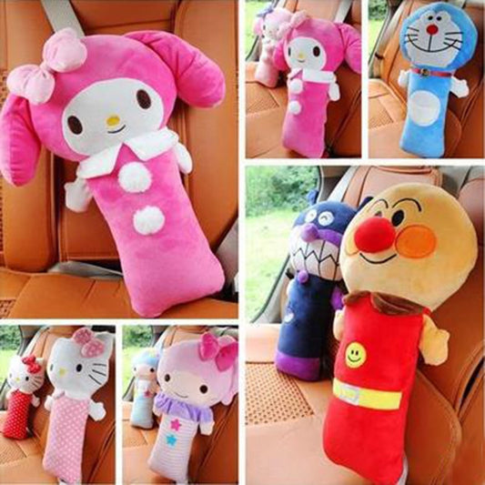 Child Car Seat Belt Shoulder Pad PP Cotton Car Seat Belt Cover For Kids Cartoon Hello Kitty Accessories Safety Belt Pillow