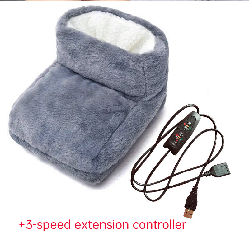 Electric Heater Foot Warmer USB Charging Fleece Soft Warm Foot Cover Washable Winter Feet Heating Pads For Home Bedroom Sleeping