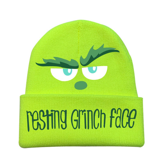 Grinch Wool Hat Knitting