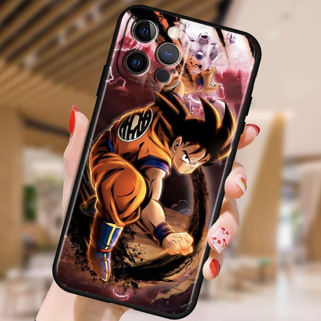 Copy of Japanese Art D-Dragon Ball Z For Apple iPhone 15 14 13 12 Pro Max Mini 11 Pro XS Max X XR 6 7 8 Plus SE 2020 Black Phone Case