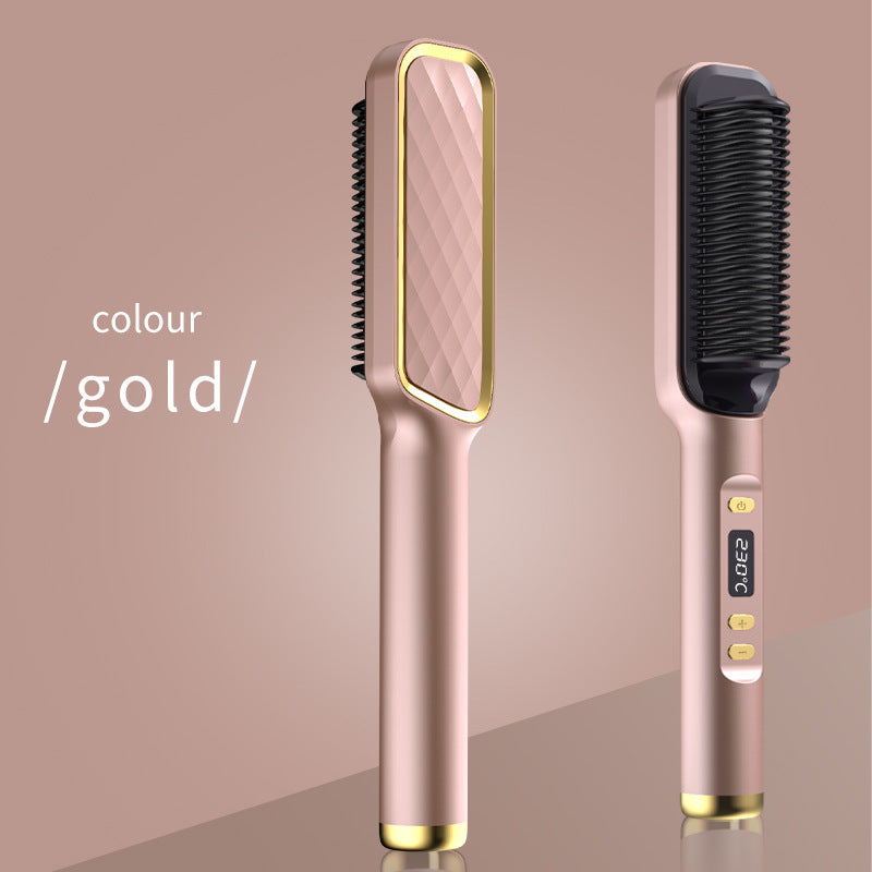 New Product Straight Hair Comb Negative Ion Does Not Hurt Hair Straight Hair Curly Hair Dual-Use Electric Heating Curling Iron Hair Straightener Home