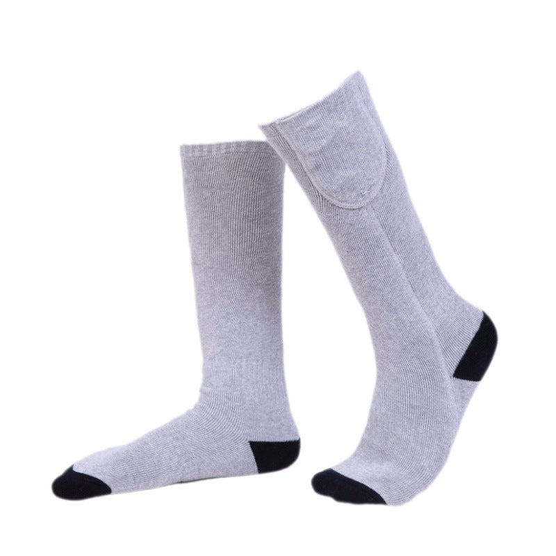 Charging and heating socks, ski socks, electric heating socks, USB charging long tube, warm socks for men and women in winter