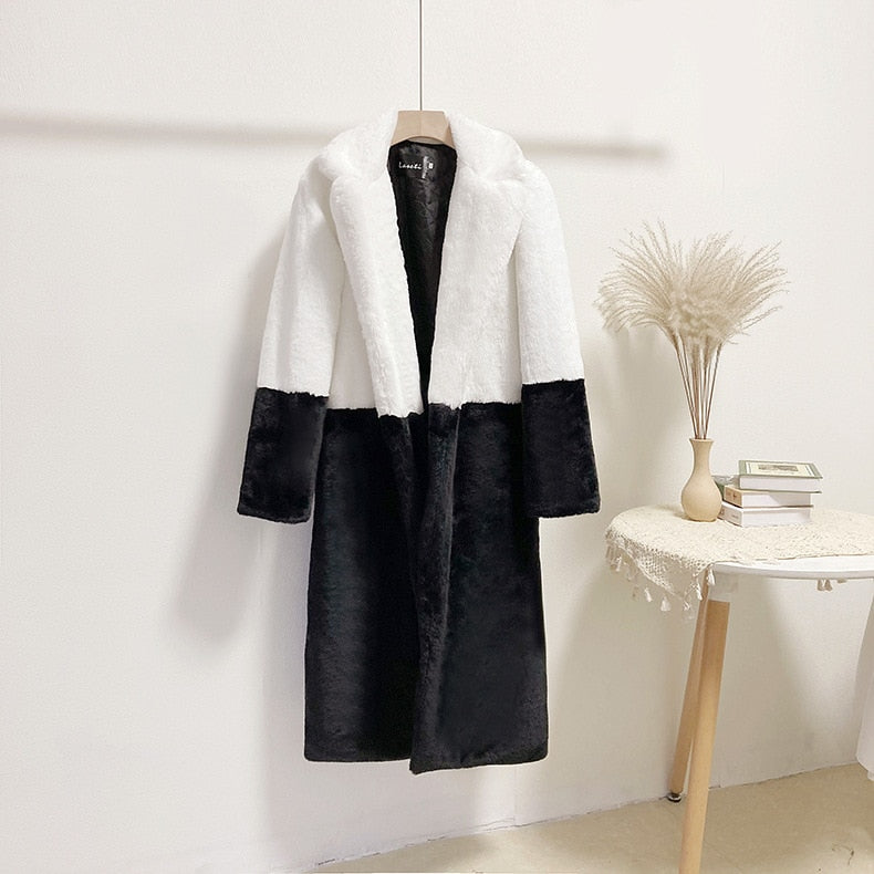 Winter Loose Velvet Mid-Length Coat