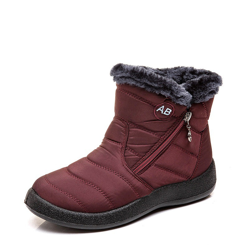 Winter Women Boots Thick Bottom Ankle Boots Women Waterproof Boots Fashion Women Shoes Solid Color Ladies Shoes Female Sneakers