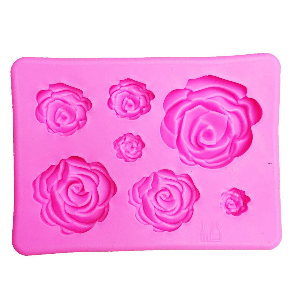 3D Silicone Mold Rose Shape Mould For Soap,Candy,Chocolate,Ice,Flowers Cake decorating tools