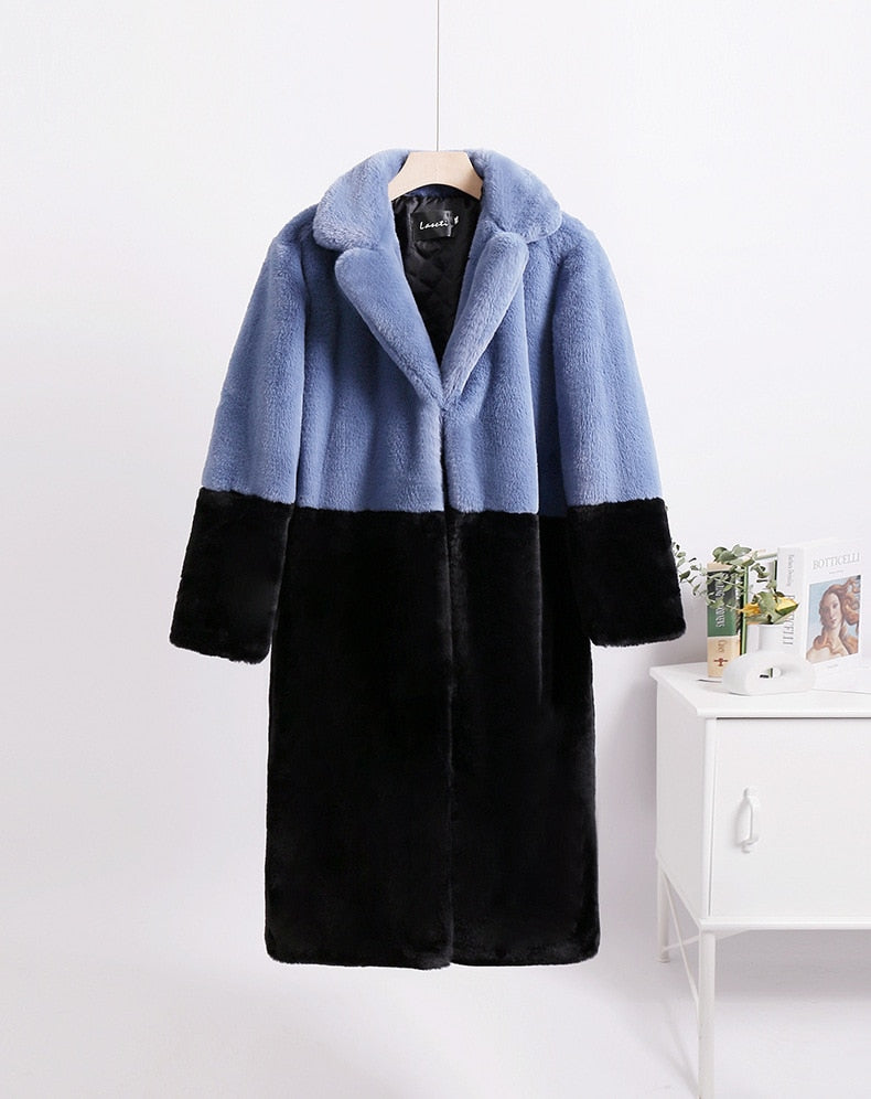 Winter Loose Velvet Mid-Length Coat