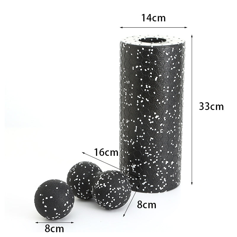 Hollow yoga column peanut ball three piece set EPP foam roller fitness yoga rehabilitation training muscle relaxation