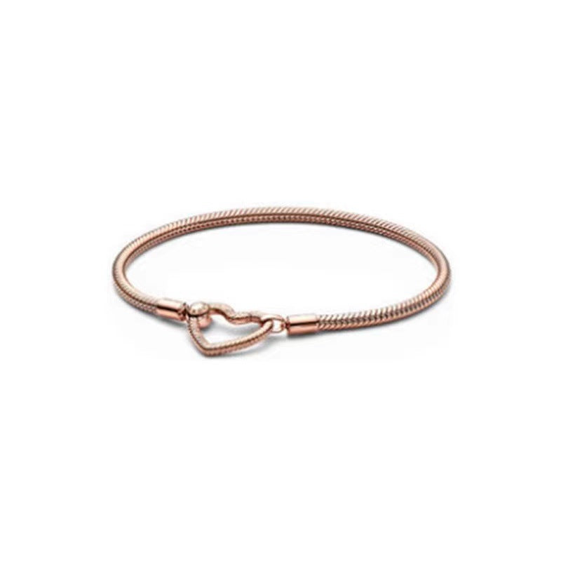 Women's spring buckle TO basic chain DIY color chain heart O shape bracelet