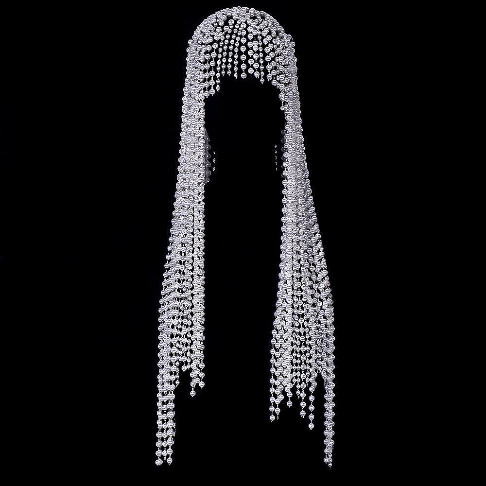 Pearl exaggerated hair chain