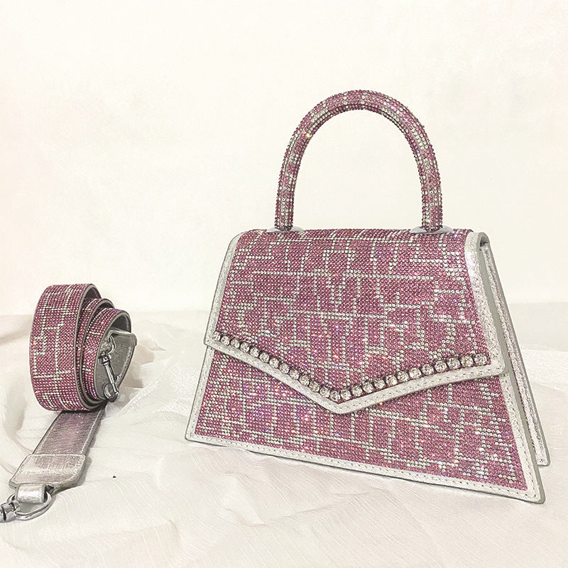 Colorful Rhinestone Bag New Portable Small Square Bag