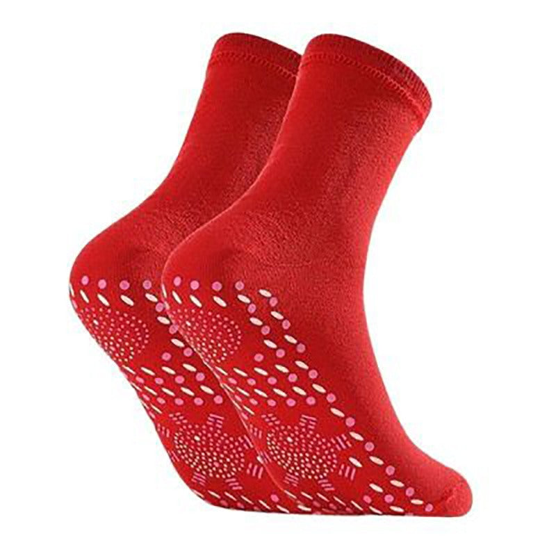 Heating Socks Floor Socks Tomaline Health Care Warm Socks Massage Cold Resistant Middle Tube Sweat Absorbing Cotton Socks