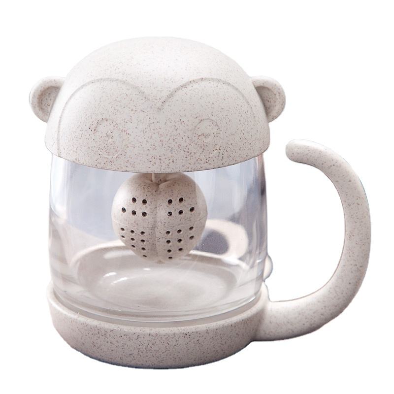 Tea Mug With Filter Glass Bottle Tea Cups With Infuser Home Office Tea Strainer