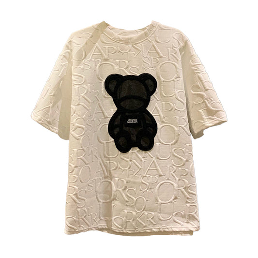 Summer New Bear Short Sleeve T-Shirt Men's Korean Version Loose Ins Trend Top Half Sleeve T-Shirt