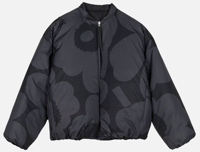 Standing collar pilot jacket printed cotton jacket