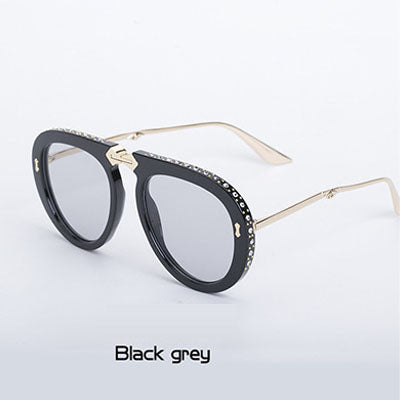 Sunglasses, women's diamonds, fashionable folding sunglasses