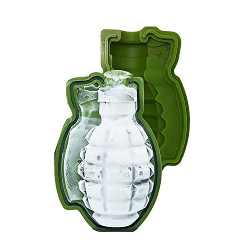 3D Ice Buckets Cube Mold Grenade Shape Ice Cream Maker Bar Drinks Whiskey Wine Ice Maker Silicone Kitchen Tool