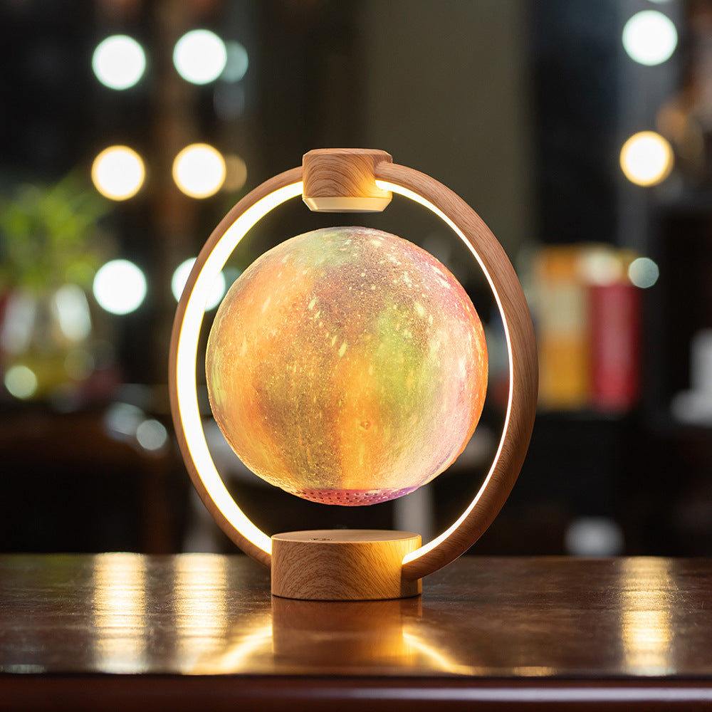 Moon Light Levitating Lamp. Magnetic Levitation LED Rotating Globe Lights. Novelty Lighting.