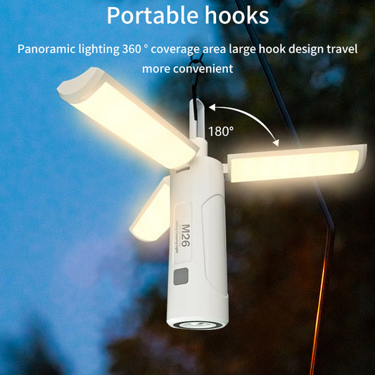 Multifunctional camping light, outdoor waterproof lighting, portable work light, emergency light, infinite dimming