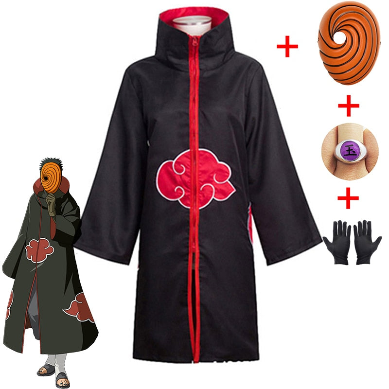 Tobi Cosplay Costume for Boys Obito Mask Carnival Halloween Costume for Kids Adult Suitable for Height 135cm-185cm