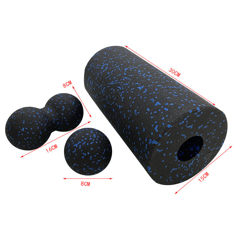 Hollow yoga column peanut ball three piece set EPP foam roller fitness yoga rehabilitation training muscle relaxation