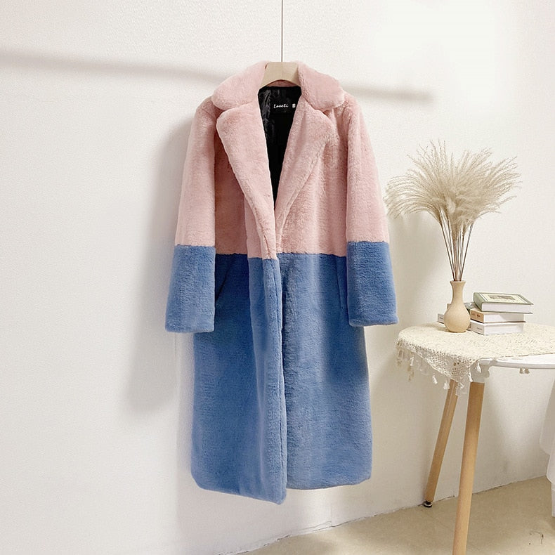 Winter Loose Velvet Mid-Length Coat