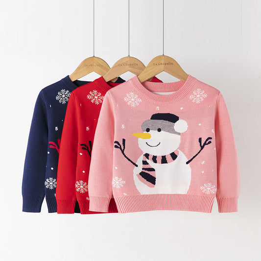 Christmas Streewear - children's sweaters for autumn and winter. Snowman pullover.